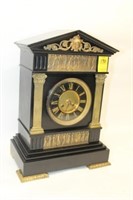 Antique Clock slate housing w/ brass armulous