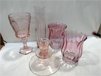 Pink depression glass