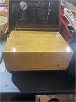 Glossy wood display chest