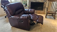 Leather Manual Rocker Recliner