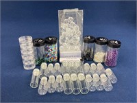 Crafting Beads and storage glass bottles