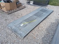 pile of 8'x32" roofing tin