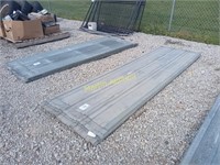 pile of 8'x32" roofing tin