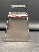 Silver tone cow bell