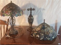 2 lamps - 1 damaged shade