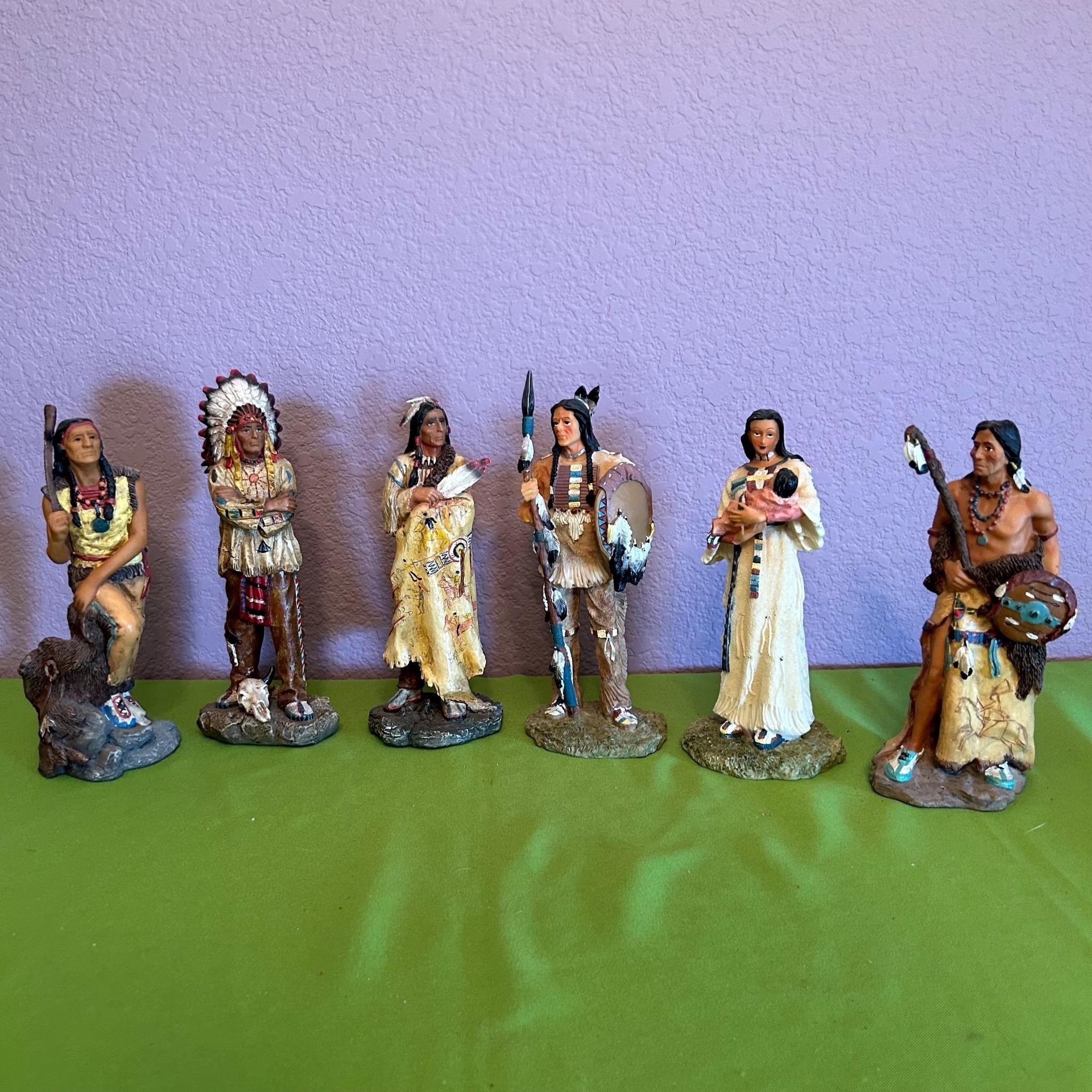 Plastic Native American Figurines, 6