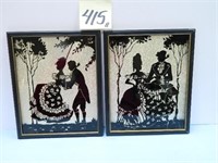 (2) Foil Silhouette Pictures