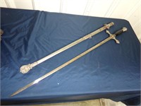Fancy Antique Fraternal Sword Engraving & Sheath