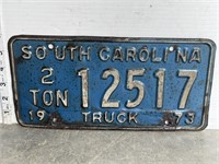 License plate- 1973 South Carolina