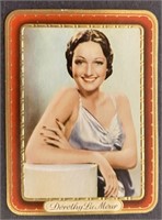 DOROTHY LAMOUR: Embossed Tobacco Card (1934)