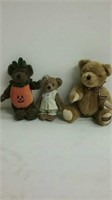 Pumpkin and 2 other boyds bears