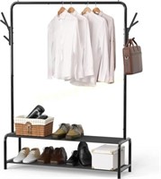 Simple Houseware Garment Rack w/ Shelves