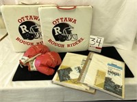 Lot of Ottawa Rough Riders Seat Cushions, Boxing