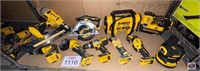 10 pcs; assorted DeWALT tools