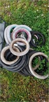 Assorted Bicycle Tires and Tubes