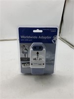 Worldwide adapter with USB port