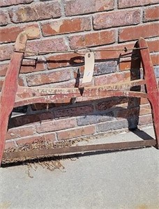 Antique Wooden Two Man Saw
