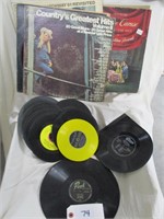 Various vintage vinyl records