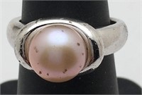 Sterling Silver Pearl Ring