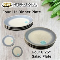4 Martha Stewart Dinner Plates & 4 Side Plates