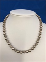 Vintage Strand of Knotted Pearl Style GSilver