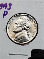 BU Silver 1943 Jefferson Nickel