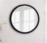 24" Diameter Round Mirror Black