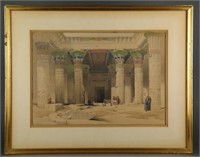 After David Roberts. Grand Portico Temple Philae
