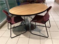 Pedestal Table & 3 Chairs