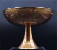 Vintage Brass Pedestal Bowl