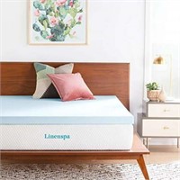 linenspa 3 inch gel infused memory foam mattress t