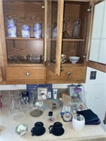 Misc Glass & Decor in Cabinet & Counter