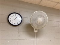 Lasko Wall Mounted Fan & Clock