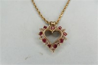 10 k Gold Heart Necklace