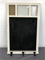 23.5" x 15" Chalkboard Photo Frame W/Hooks