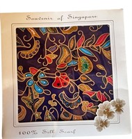 Vintage Silk Scarf from Singapore NWT
