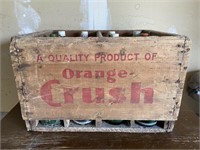 Orange Crush Wooden Crate With Assorted Bottles