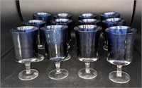 12 Pc. Mirage Blue Goblet 6 1/4"T