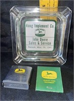 John Deere Zippo lighter ashtray matchbook