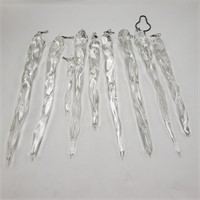 Lot of Hand Blown Glass Water Filled Icicles