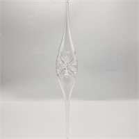 Hand Blown Glass Elongated Trumpeted Ornament
