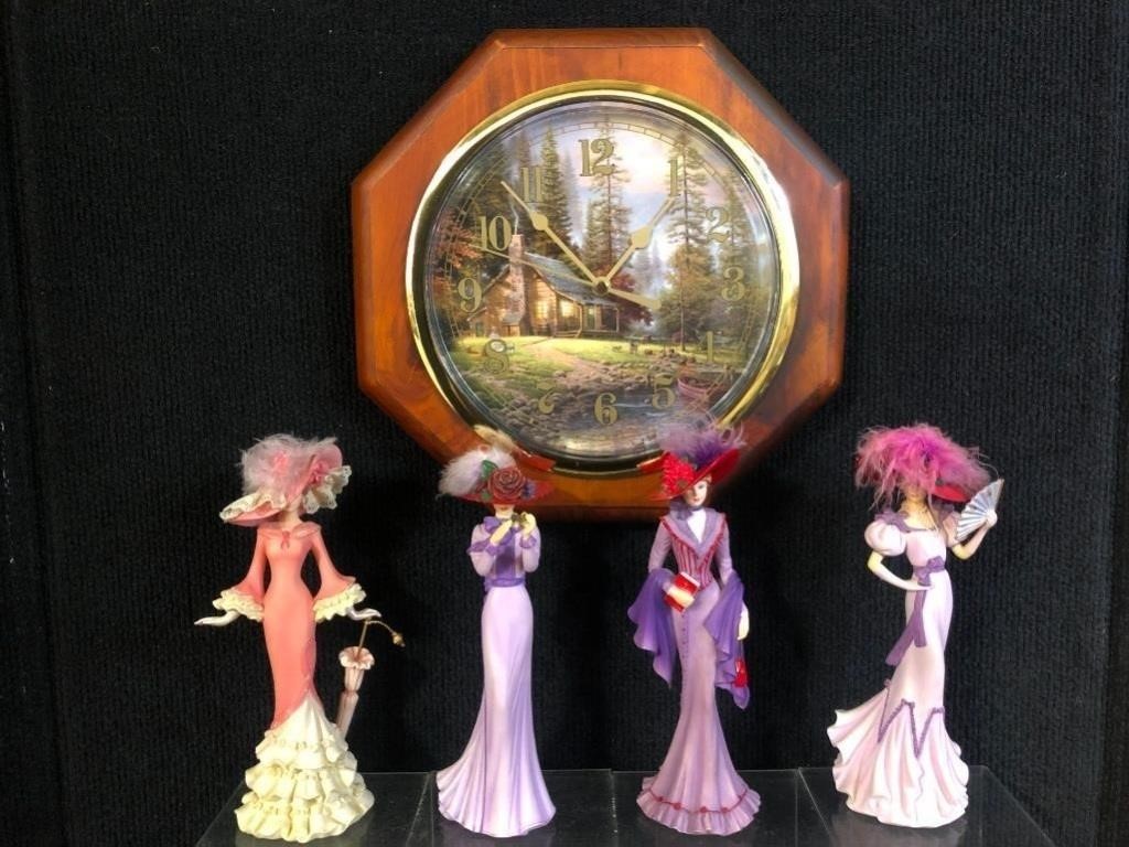 Thomas Kinkade Figurines & Wall Clock