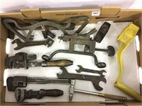 Group of Old Tools Including Various Wrenches-