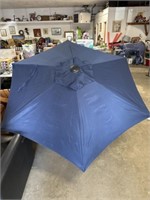 Blue patio umbrella - new but missing extension