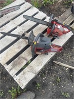 18" 42 cc Poulan chainsaw and a Homelite