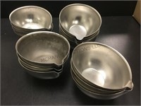 GROUP OF SMALL STAINLESS STEEL PANS