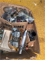 Vintage Box of Motorcycle Parts