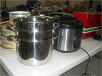 FOOD STEAMER AND RICE COOKER