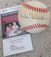 Duke Snider Signed ONL Baseball JSA Authenticated