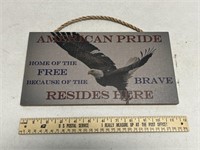 American Pride Wooden Sign
